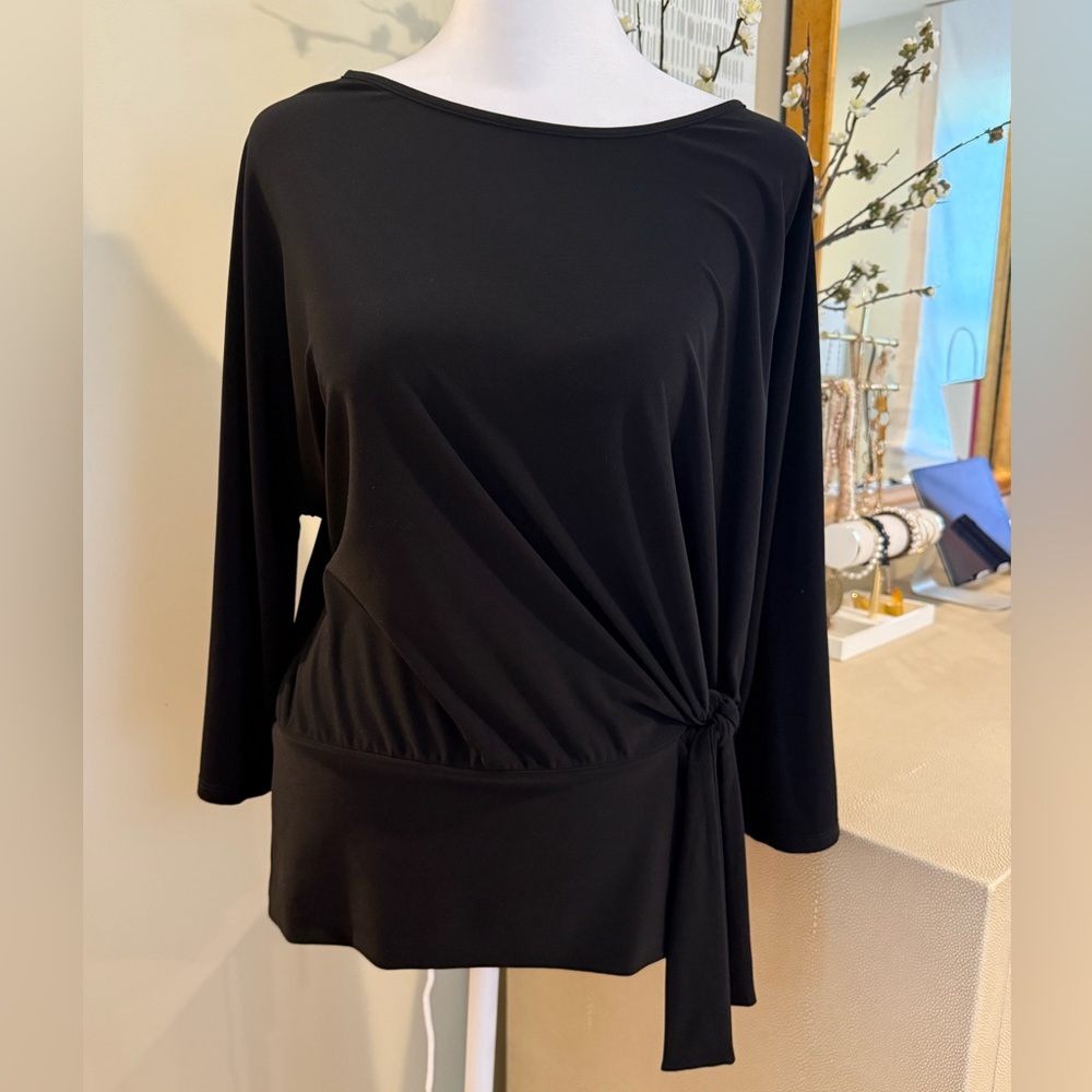Joseph Ribkoff Black 3/4 Sleeve Blouse Size 8